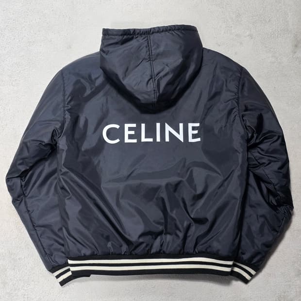 Celine 셀린느 백로고 나일론 바시티 후드 자켓