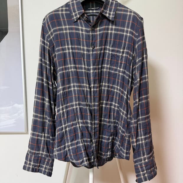 크로스패치 체크셔츠