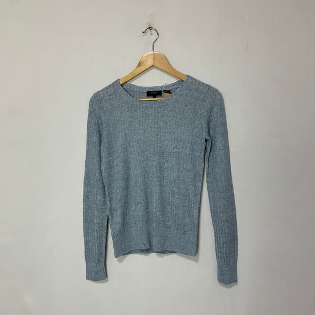 Theory 띠어리 빈티지 슬림핏 니트 레이온린넨혼방 S 스카이블루 소라