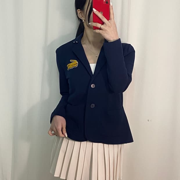 라코스테 네이비 와펜 자켓
