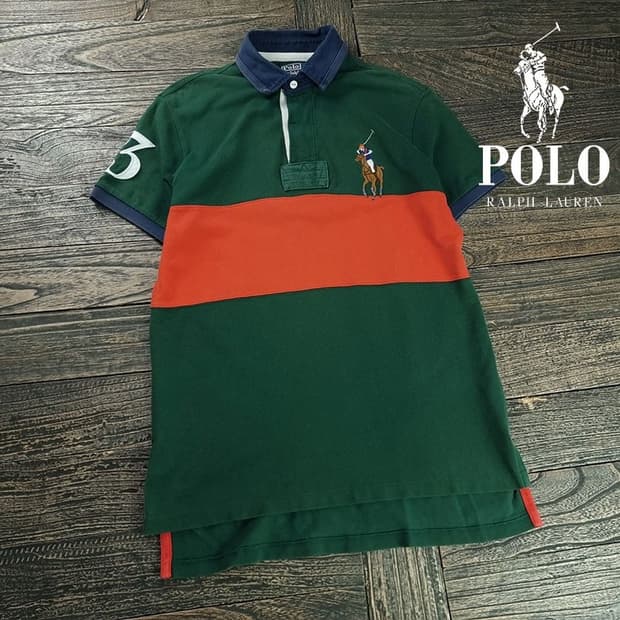 [폴로 랄프로렌] 빅포니 로고 카라티 반팔 럭비 셔츠 M20224