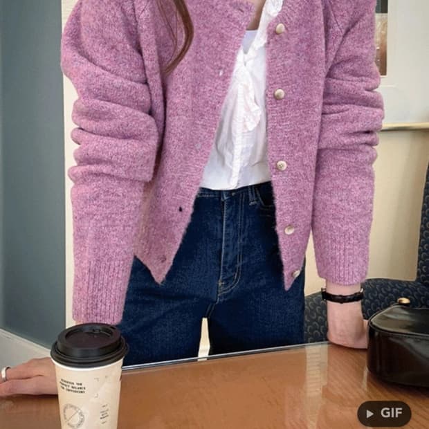 코코블랑 라즈베리 가디건