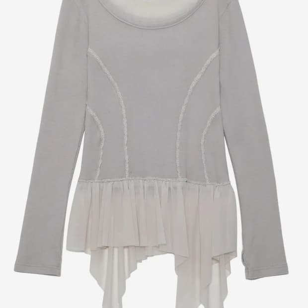 플레어업 Layered Lace Frill Long Sleeve
