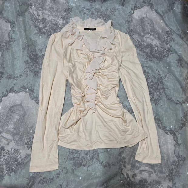 빈티지 프릴 롱슬리브  페어리 모리 긱시크