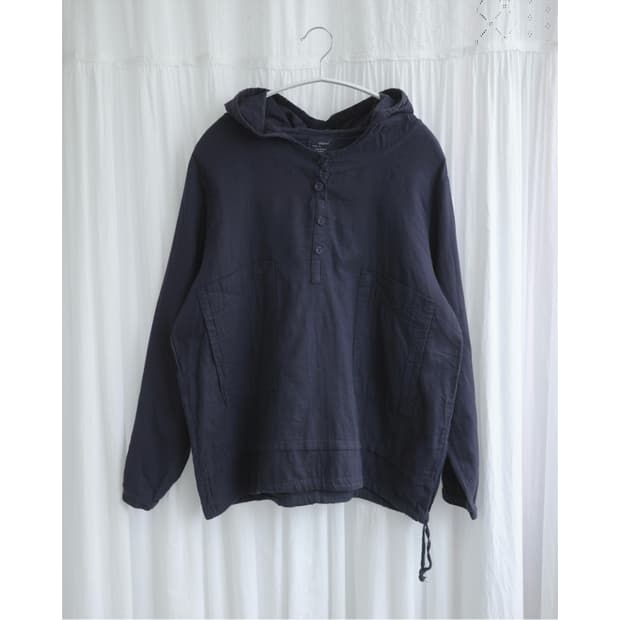 Navy hoodie blouse 