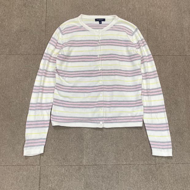 BURBERRY 버버리 스트라이프 가디건 m 