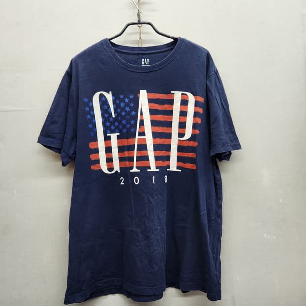GAP 갭 빅로고 성조기 반팔티 L(XL) 남여공용
