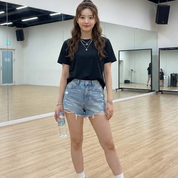 안다르(andar) 기능성 베이직 숏슬리브 블랙