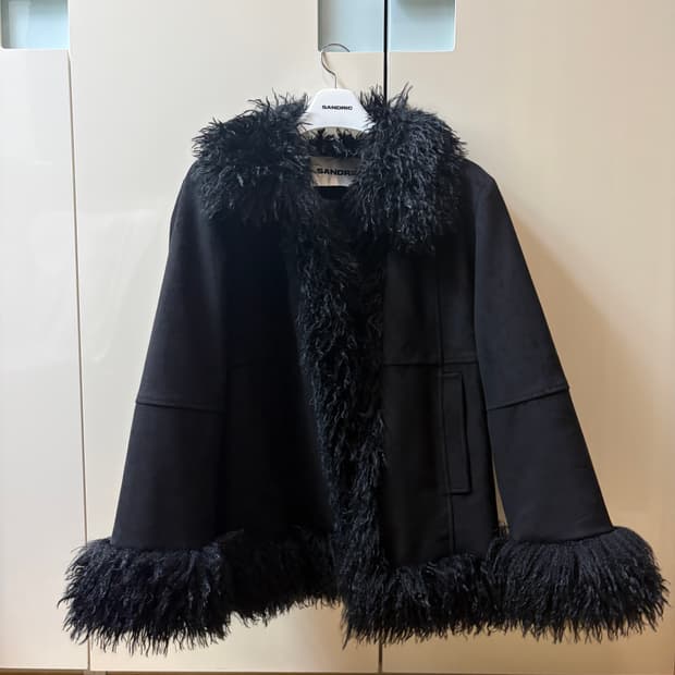 Sandric 퍼자켓 퍼 무스탕 블랙 판매