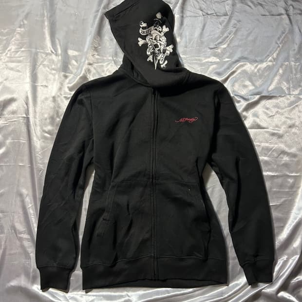 Ed Hardy skull hood zip-up