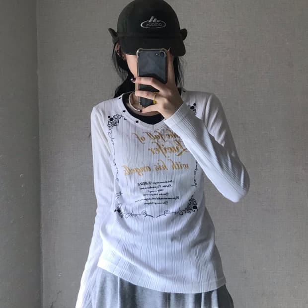 일본빈티지 레이어드 롱슬리브