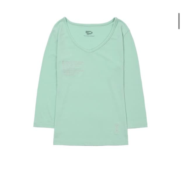 웰빙익스프레스 V neck 3/4 슬리브 민트 M