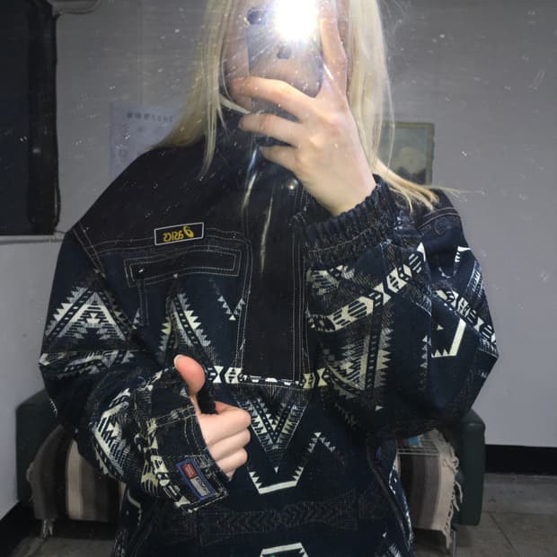 투티/0316 아식스 ESPERO 자켓 점퍼 아우터 노르딕 패턴 빈티지