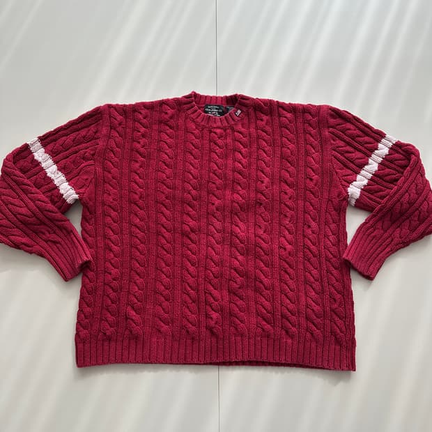 90s 폴로 진스 케이블 피셔맨 코튼 니트 XXL