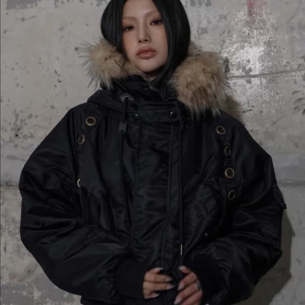 새상품) 팬시클럽 아일렛 퍼 MA-1