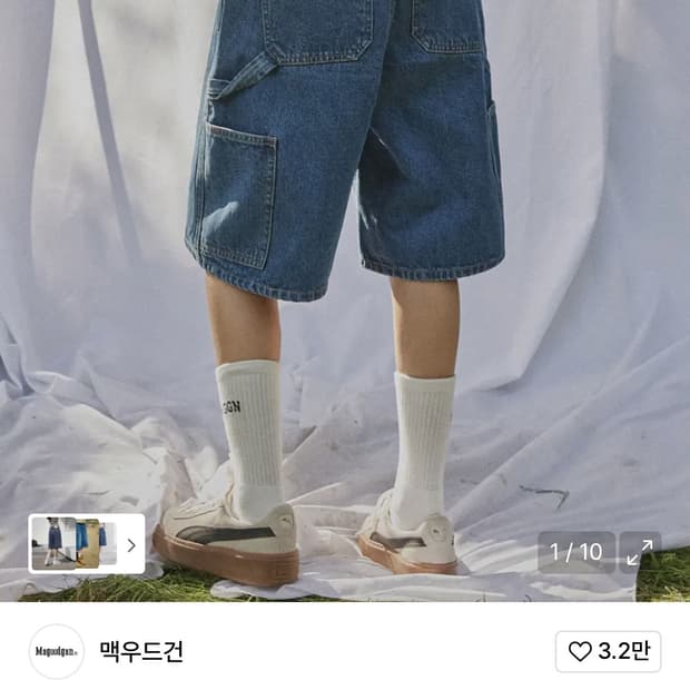 맥우드건 버나드 7907 카펜터 버뮤다 미디움인디고 쇼츠팬츠 (26)