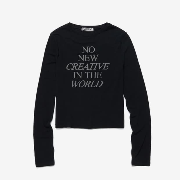 커렌트 롱슬리브 티 블랙