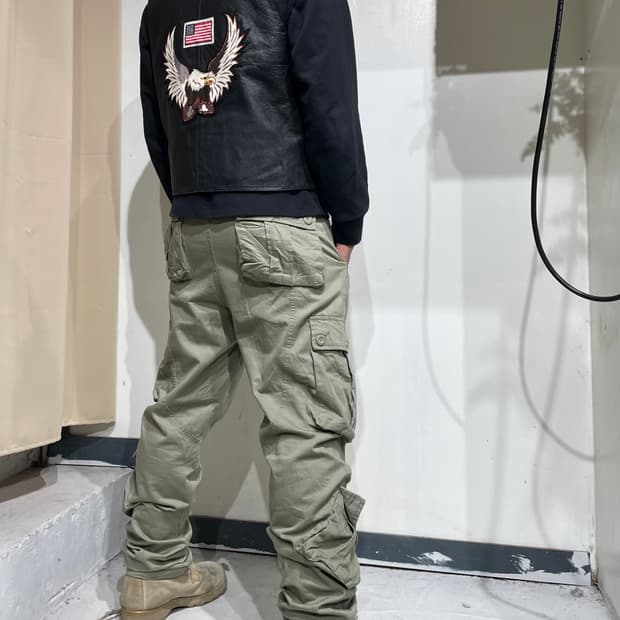 빈티지 올리브 카코팬츠