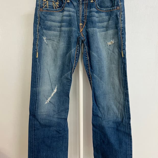 [MADE IN USA] 트루릴리전 나단 자이언트 빅 T 부츠컷 데님 (