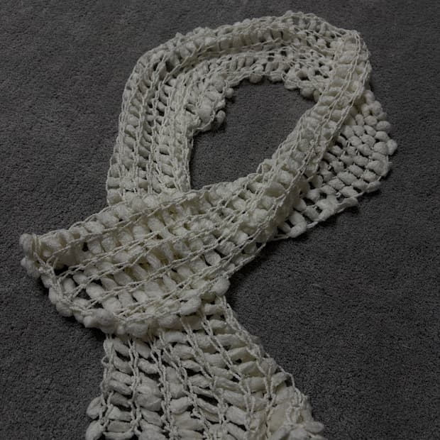 Vintage grunge punk mood fishnet muffler