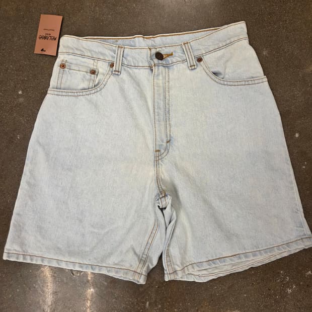 90s 리바이스 550 Made in USA 연청 데님 반바지