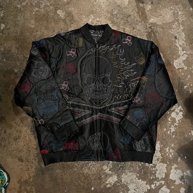 Desertwell 스컬 가죽 자켓 (115)