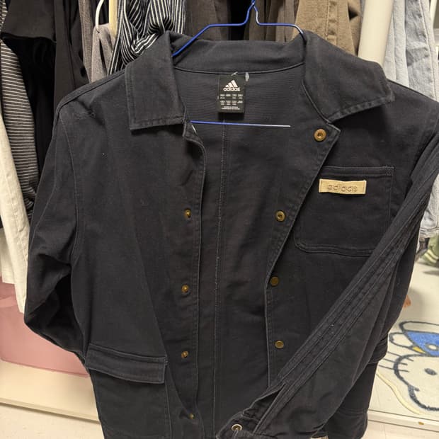 아디다스 7부 트랙 데님 자켓 