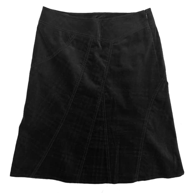 Burberry Corduroy Panel Skirt/ 38