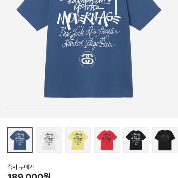 스투시 Stussy Modern Age T-Shirt Midnight