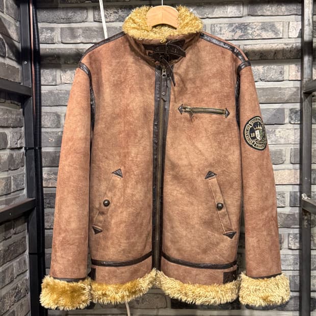 kissmark vintage 스웨이드 퍼 무스탕