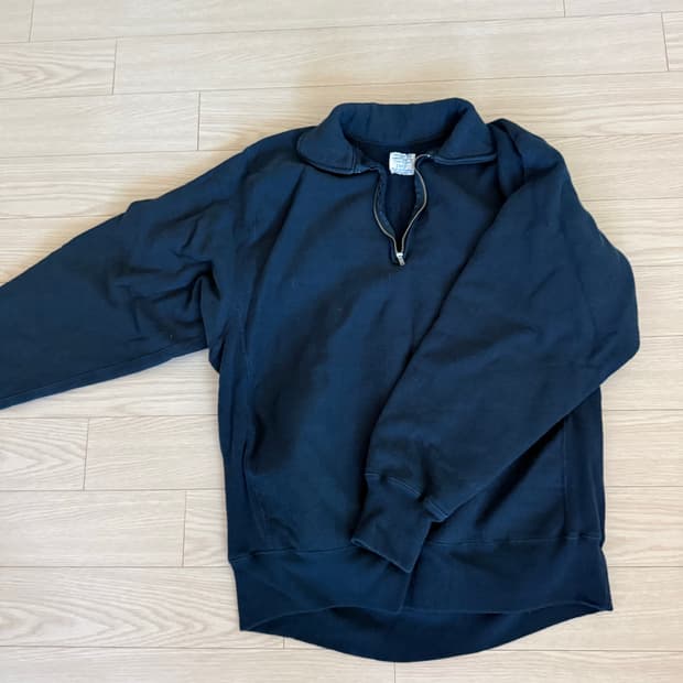 웨어하우스 lot 485 하프집 스웻 (네이비, L)