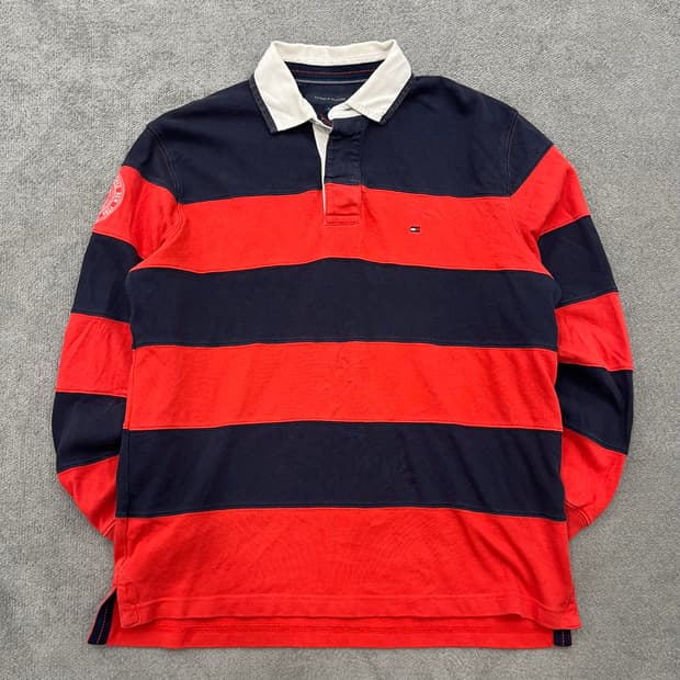 M 타미힐피거 스트라이프 럭비티