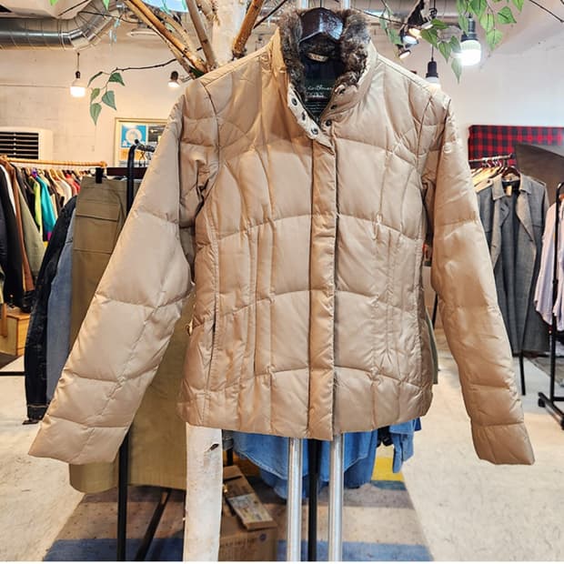 eddie bauer 에디 바우어 베이지 구스 다운 점퍼