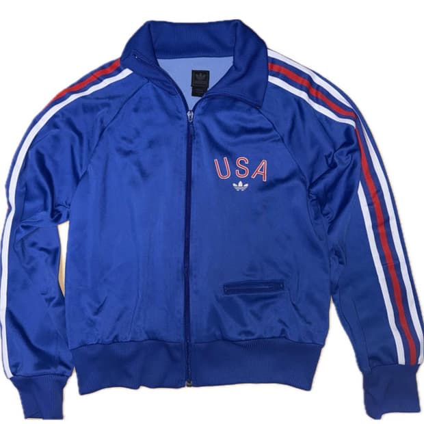 빈티지 USA 아디다스 져지 블루