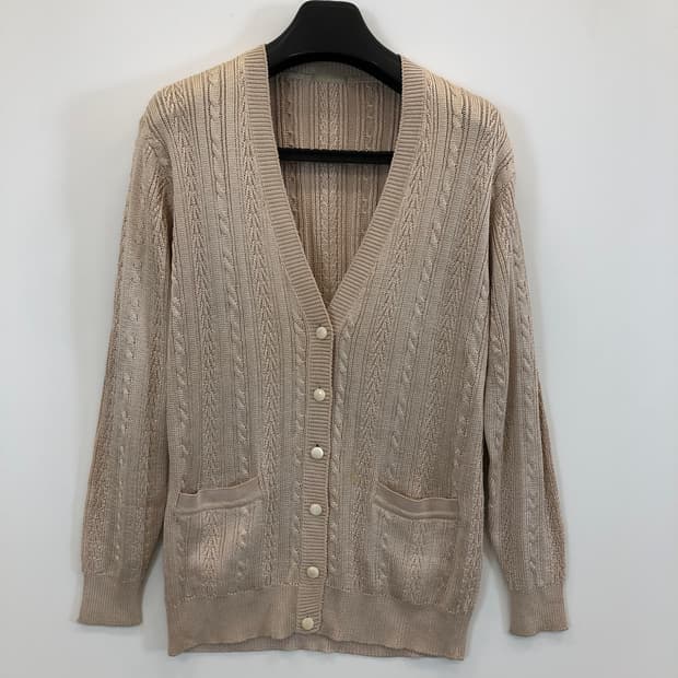 꼼사 데 모드 JPN 케이블 코튼 가디건 M