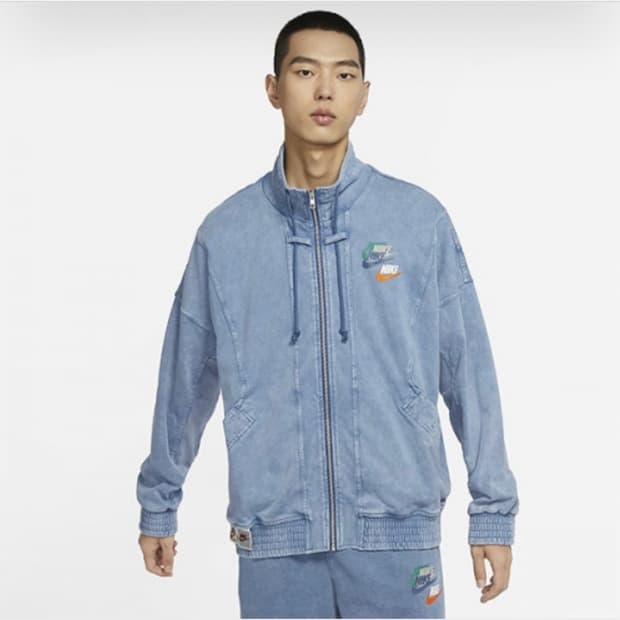 나이키 워시드 연청 풀집업 자켓 점퍼 S 95 더블스우시