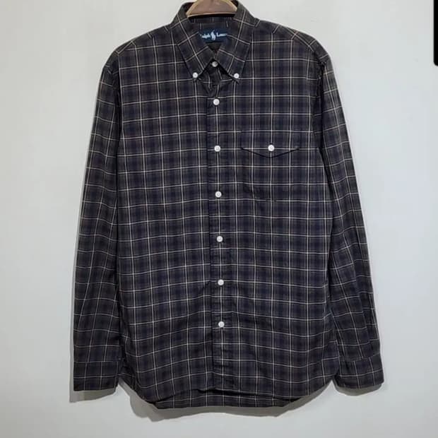 (S) 랄프로렌 폴로 셔츠 체크 남방 캐주얼 