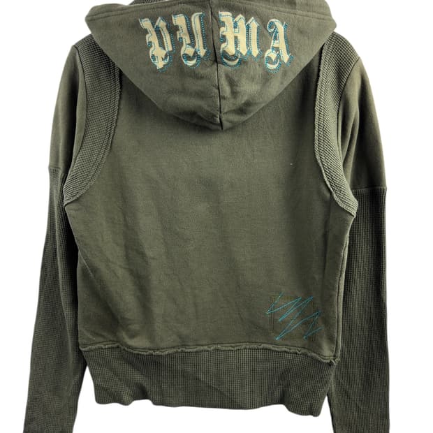 퓨마 Y2K 레터링 카키 후드집업1459