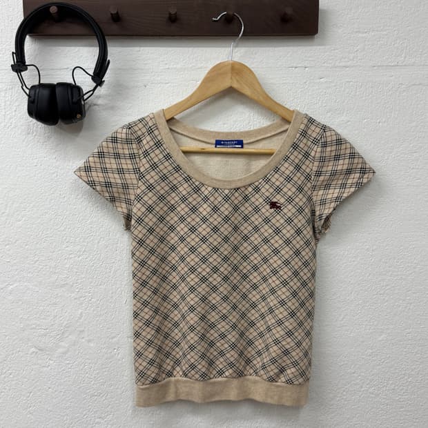 버버리 노바체크 반팔 니트(T62)