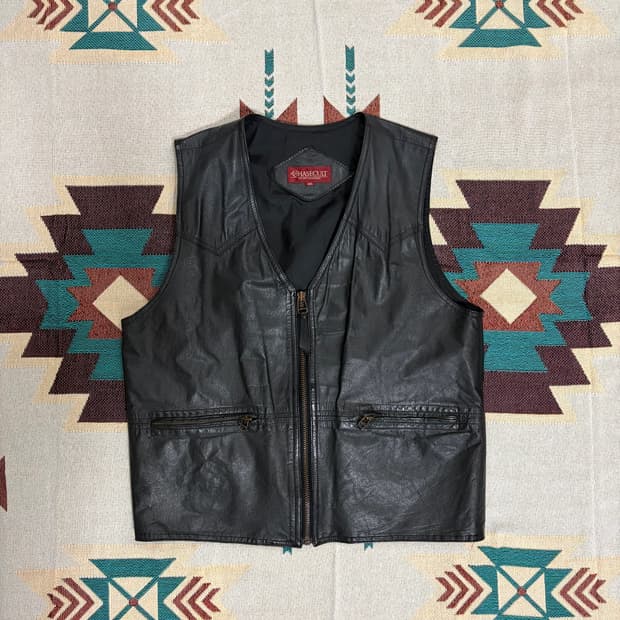 CHASECULT 웨스턴 리얼레더 바이커 베스트