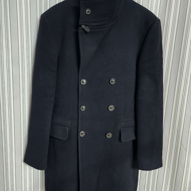 (105) [TIME] 한섬 타임 남성순모 더블 버튼코트