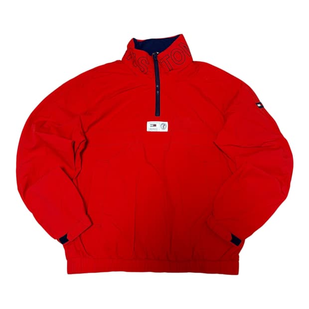 타미진스 넥로고 바람막이 후드 아노락