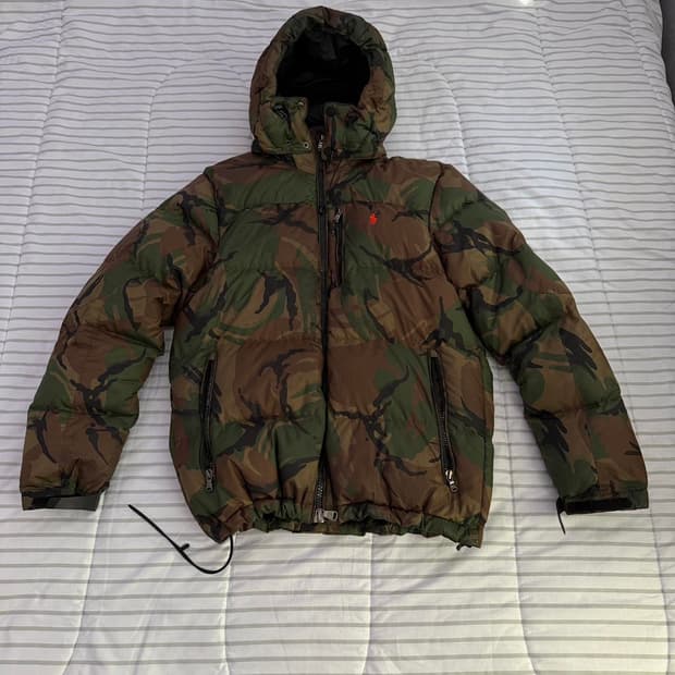 폴로 랄프 로렌 카모플라주 패턴 푸퍼 경량패딩