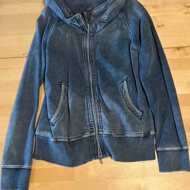 g.o.a 고아 후드집업 데님 블루