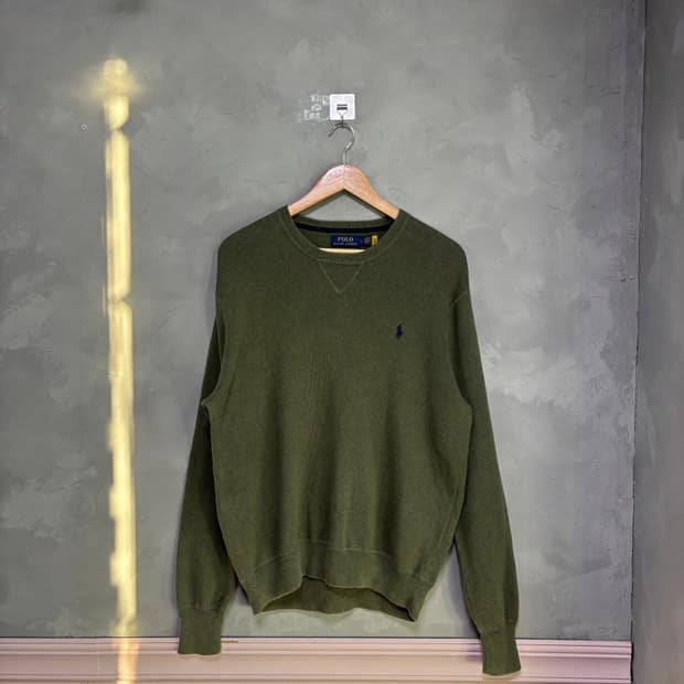 폴로 랄프로렌 코튼 니트 올리브 카키