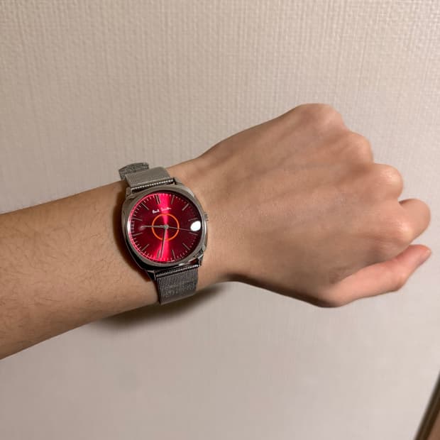 폴 스미스 레드 다이얼 시계