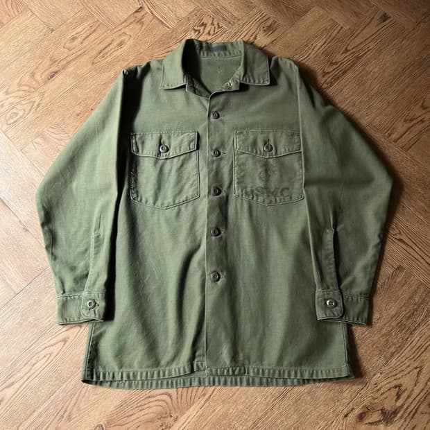 [M]70's 오리지널 USMC OG-107 밀리터리 셔츠