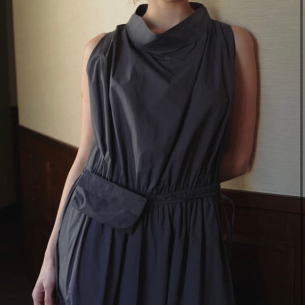 ribbonbit mille dress, charcoal OS
