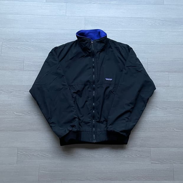 80s 파타고니아 쉘드 신칠라 블랙 퍼플 봄버 자켓 rare usa