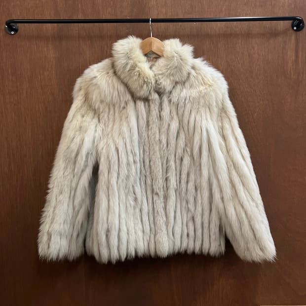 SAGA FOX 리얼 폭스 퍼 자켓 아이보리